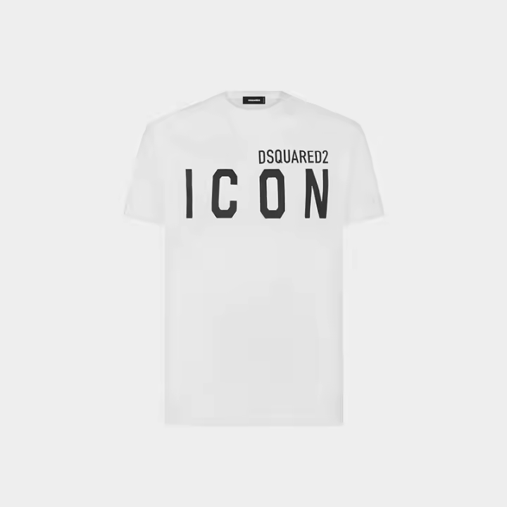 Dsquared2 camiseta clásica camiseta de manga corta con estampado de letras para hombre blanco - 1