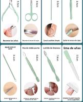 Juego de Manicura Cortaúñas Herramientas de Belleza de 7 Piezas Pala para Orejas - details 22
