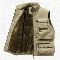 Chaleco Cargo para Hombre Abrigo Táctico de Lana Gruesa sin Mangas, Traje de Trabajo con Bolsillos, 6XL, Novedad 2025 - details 11
