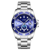 Reloj Deportivo de Acero con Correa de Cuero de Lujo Reloj de Cuarzo con Calendario para Hombres - details 9