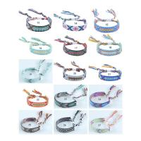 Pulsera de la Amistad tejida para hombre y mujer, brazalete de cuerda trenzada hecha a mano con borlas ajustables, 2 piezas - details 2