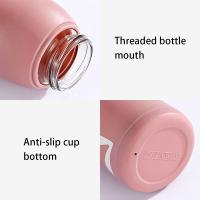 Botella de agua de conejo de dibujos animados para niños, 1 piezas, botella de té bonita y duradera, botella de bebida Kawaii, botella de vidrio portátil para niños y niñas estudiantes - details 6