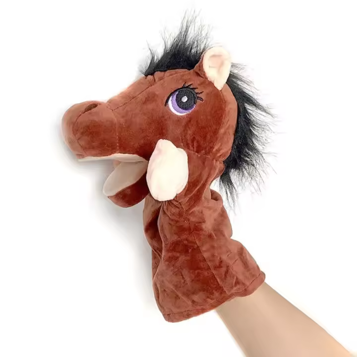 Marioneta de dedo de mano suave, muñeco de Anime, Universal, hipopótamo, cerdo, dibujos animados, encantador, interactivo, lindo - 1