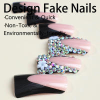 Decoración de uñas artificiales de resina reutilizable con diseño de pato francés y diamantes de imitación para manicura de mujeres y hombres - details 6