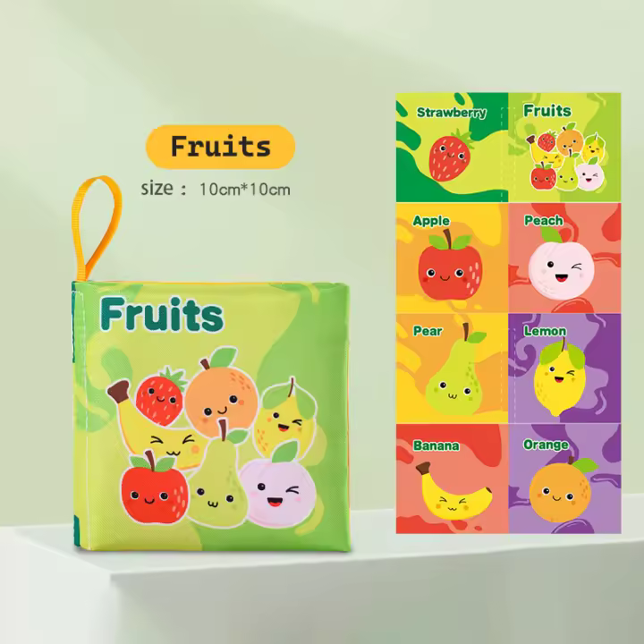 Libro de tela suave para bebé, actividad sensorial interactiva para bebés, primer juego educativo Montessori para Aprendizaje Temprano - 1