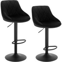 Taburetes Alto Cocina Regulable en Altura Taburete Giratorio Sillas Bar Taburete de Escritorio Negro BH219sz-2 - details 0