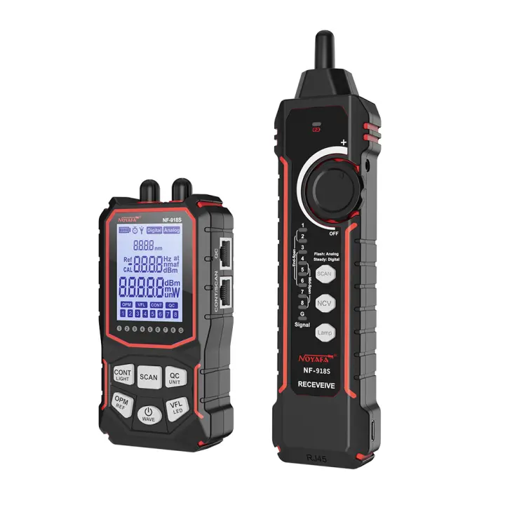 Noyafa-probador de Cable de red NF-918S, rastreador de Cable con pantalla LCD, comprobador PoE, medidor de potencia óptica, localizador Visual de fallos, herramientas de red - 1