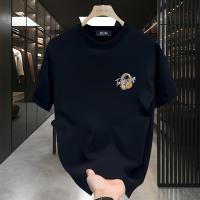 Camiseta Gráfica Oversize de Algodón Pesado Estilo Callejero Americano Casual con Arte de Auriculares y Borde Asimétrico Unisex Top para Todas las Temporadas - details 4