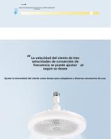 Lámpara Ventiladora LED con Control Remoto Ventilador de Techo Silencioso, 3 Colores Ajustables, Fácil Instalación, Ideal para Dormitorio y Sala de Estar, Diseño Moderno y Eficiente - details 9