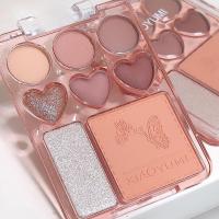 Paleta de Sombras de Ojos de Amor de 8 Colores Rouge de Alto Brillo Paleta Integrada de Belleza Duradera para V2O1 - details 0