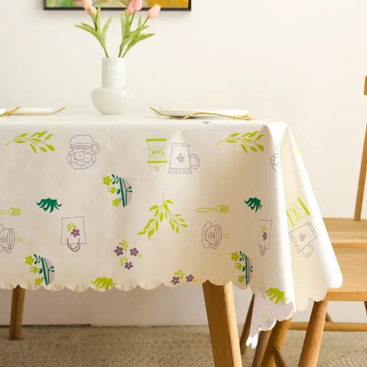 Mantel Pastoral Fresco Impermeable, Resistente al Aceite, Lavable Ideal para Mesa de Café - 1