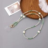 Bolso bandolera con cadena para teléfono con parche de cuentas, cadena antipérdida, correa cruzada para teléfono móvil, dulce corazón de amor, correas para el cuello para teléfono - details 14
