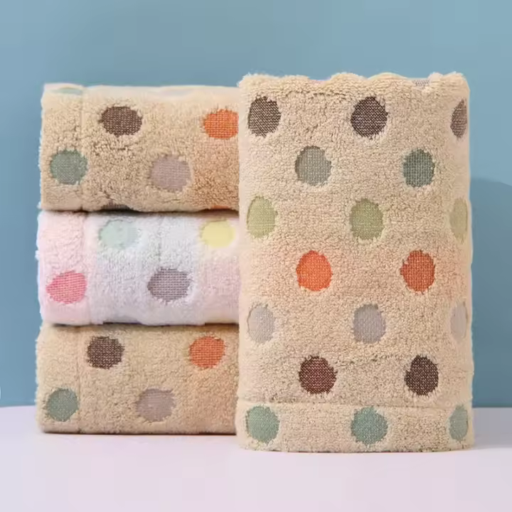 Toalla facial de punto para niños, mujeres y adultos, paño de rizo de alta calidad, 100 algodón, 35x75 - 1