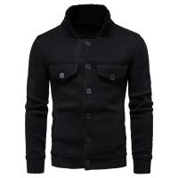 Chaqueta de Punto para Hombres Cálida, Gruesa, Manga Larga Cardigan de Lano para Invierno - details 1