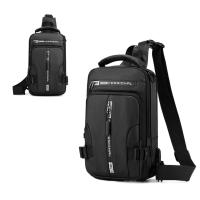 Bolso de pecho con múltiples bolsillos para hombre, bolso de hombro con carga USB, bolso de mensajes deportivo, bolso cruzado multifunción de gran capacidad para correr - details 15