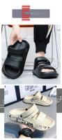 Sandalias para hombres nueva tendencia ligera suave cómoda parte inferior gruesa que aumenta el exterior impermeable antideslizante toboganes de playa conducción zapatillas de doble uso para hombres - details 4