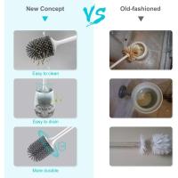Escobilla de baño, escobilla de silicona de secado rápido, escobilla de silicona y soporte para montaje en suelo o pared（Blanco） - details 4