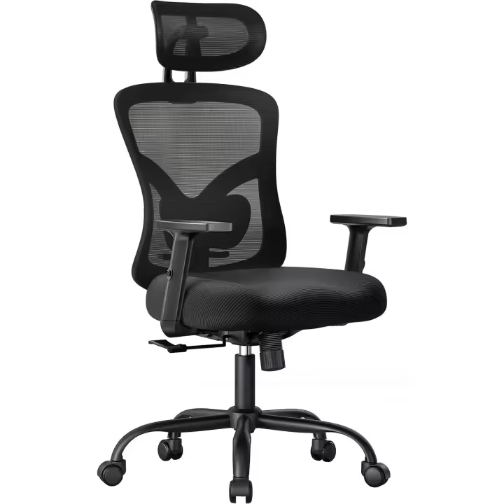 Oficina Ergonómica con Soporte Lumbar, Reposacabezas 2D, Reposabrazos Ajustable, Cojín Mejorado, Inclinación de 130 ° , Silla para Oficina en Casa - 1