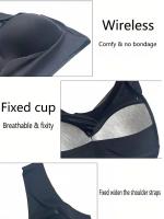 Ropa interior de 2 uds., sujetador sin costuras para mujer, Tops sexis de talla grande, ropa interior pequeña y cómoda sin anillo de acero - details 6