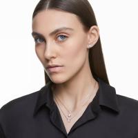 Swarosk-Colgante redondo de Plata de Ley 925 con piedra CZ, colgante redondo con cuentas de cristal transparente, collar con dije, regalo de joyería para mujer - details 1