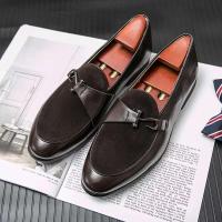 2025 Nuevo producto Fiesta italiana sin corbata Cordón de cuero de gamuza Oxford Moda Zapatos de hombre Oficina de negocios al aire libre - details 4