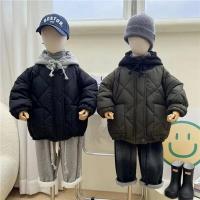 Parkas informales con capucha para niños, abrigos elegantes a la moda coreana para otoño e invierno, chaquetas holgadas de algodón que combinan con todo para niñas - details 3