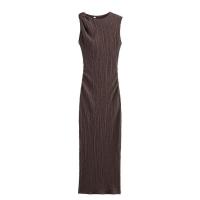Casual Chic Verano Sin mangas s, Moda femenina larga y recta por - details 1