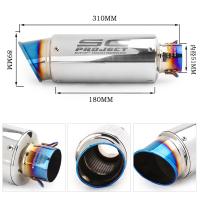 Motorcycle Exhaust Pipe Motorbike Motocross Racing Escape Exhaust Muffler Canister Tail pipe End Pipe For z900 R3 R25 MT09 etc - details 2