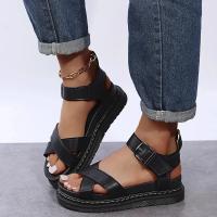 Zapatillas de Verano Gruesas Punta Abierta, Cruzadas y Forro de Goma Poliuretana - details 3