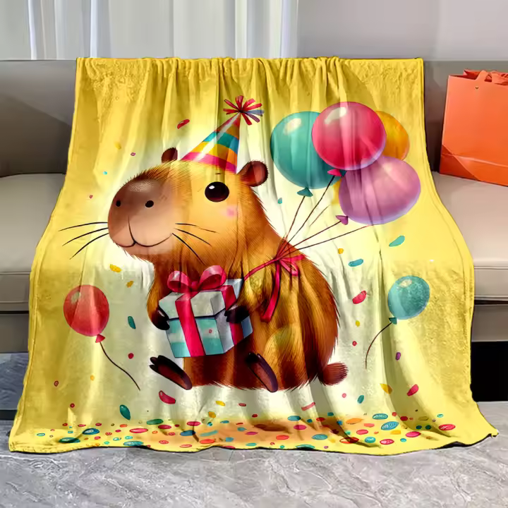 Manta Suave y Cálida con Dibujo de Cabypara Ideal para Hogar, Viajes, Acampar en Coche - 1