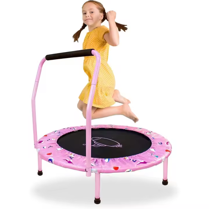 Mini Trampolín Plegable para Niños Ø 96 cm Cubre tu Almohada de Seguridad Saltos Interior/Exterior - 1