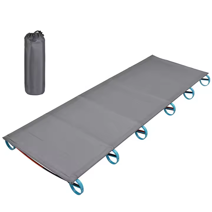 Outdoor Camping Cot Portable Folding Cot Bed Ultralight Aluminum Alloy Travel Cot Sleeping Tent Bed for Hiking Backpacking - 1