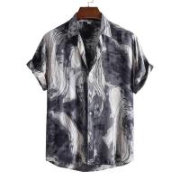 Camisa hawaiana retro con estampado floral para hombre, blusa 3D de manga corta, tops de verano, camisas de solapa urbana para playa, casual - details 14