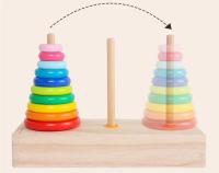 Rompecabezas de madera clásico para niños, torre de apilamiento, juguetes educativos templarios, juguetes - details 4
