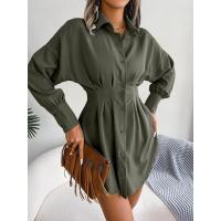 Vestido de blusa de mujer con mangas abullonadas, vestidos de manga larga para mujer, cintura asimétrica, elegante y hermoso - details 8