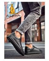 Zapatos deportivos informales para hombre, capa superior de piel de vaca y suela de goma estilo caminar a la moda con logotipo de canguro - details 5