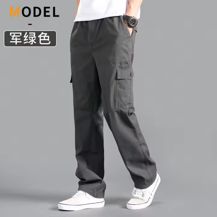 Pantalones Cargo para Hombre Ropa de Trabajo de Algodón para Primavera y Verano - 1