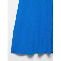 BUNO-Vestido estilo camisa de punto azul para mujer, cuello de solapa, manga corta, corte en A, minivestido con botones, vacaciones de verano - details 6