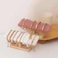 Soporte de Almacenamiento de Joyería de Cuero PU en Forma de T Base de Madera - details 14