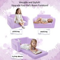 Sofá infantil plegable, cómodo sofá cama para niños pequeños, sofá cama 2 en 1 para esquina acogedora, habitación infantil, minisofá con función de dormir para niños y niñas, color verde - details 28