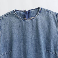 OUWU- Vestido Midi Largo De Mezclilla Para Mujer, Ropa Informal Versátil De Estilo Europeo Y Americano, Nueva Moda - details 2