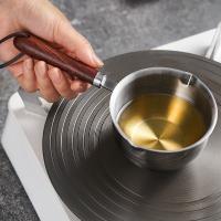 Olla pequeña de acero inoxidable con mango de madera, rociador de aceite caliente, cocina doméstica, multifunción, Mini olla de leche, sartén de salsa - details 7