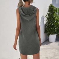 Sudadera con capucha de encaje para mujer, ropa deportiva informal sin mangas, lisa, ajustada, ropa de calle, falda, Falda corta - details 38