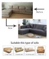 Fundas de sofá elástica en forma de L, cubierta Universal de esquina, seccional, 2 piezas，Funda de sofá，Fundas Sofa Elasticas - details 3