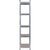 Estantería Modular de Acero Galvanizado y Antihumedad Paquete 2, 5 Baldos Ajustables, Carga Máxima 875Kg, 90x40x180cm - details 3