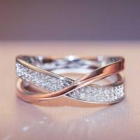 Anillo De Lujo Chapado En Oro De 14k, Incrustado Con Circonitas Brillantes, Joyería De Compromiso Y Boda Para Mujer - details 5
