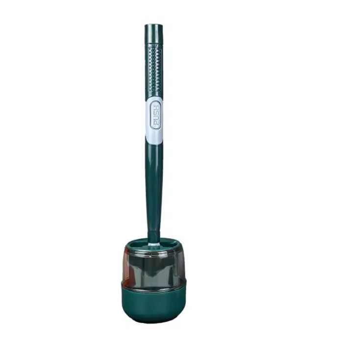 Juego De Cepillo De Inodoro Con Soporte De Silicona Limpieza Del Baño Asa Recargable Dispensador Accesorio Doméstico - 1