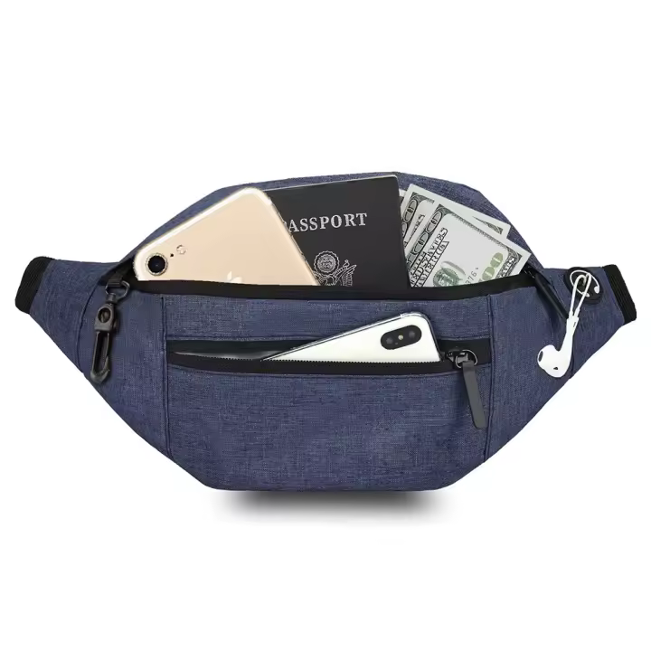 Riñonera Mujer Hombre con Conector para Auriculares, bolso para Entrenamiento al Aire Libre, Viajes, Correr, Senderismo - 1