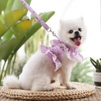 Conjunto de Correa de arnés para Mascotas Ajustable con Encaje Floral Ropa de Perro Linda para Cachorros Accesorios de Arnés para Perros - details 24