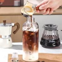 Botella de Agua de Vidrio de Gran Capacidad 1000ml Taza de Leche Transparente con Marcador de Tiempo Ideal para Regalar - details 2